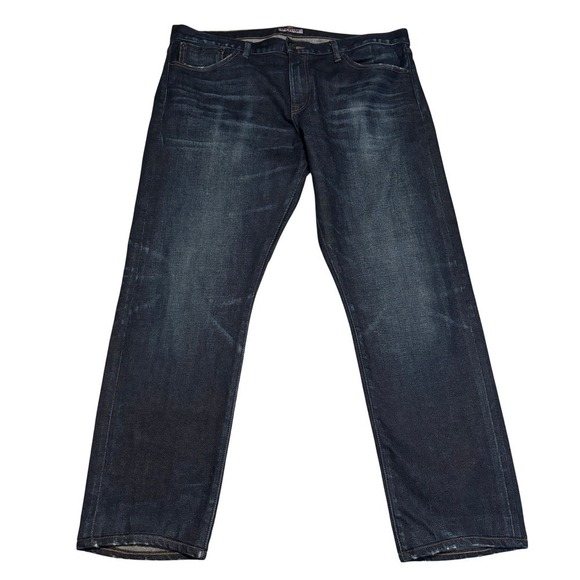 SMN Denim Other - SMN Denim Selvedge Jeans The Hunter Standard Slim Sz 38x28 Dark Wash Distressed